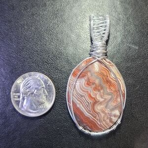 Crazy Lace Agate Pendant